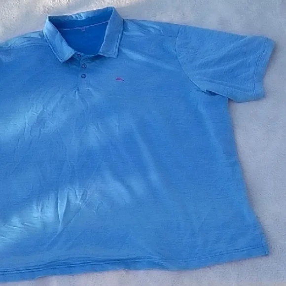 4XLT Tommy Bahama Light Blue Polo Shirt - Picture 6 of 12